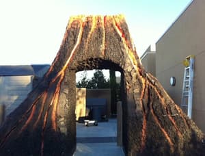 Styrofoam Volcano in Brentwood, California