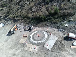 Geofoam Circular Foundation Installation