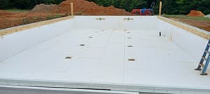 Geofoam Pool Floor Insulation Installation