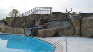 Faux Rock Feature at the Reserve at Woodside Ridge With Pool