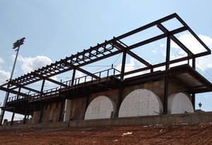 Geofoam Arch Concrete Forms at Tomato Bowl Stadium