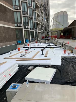 High Density EPS Foam used on Plaza Restoration Project