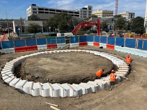 Compression Ring Concrete Installation