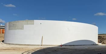 EPS Foam Insulation for a Concrete Digester