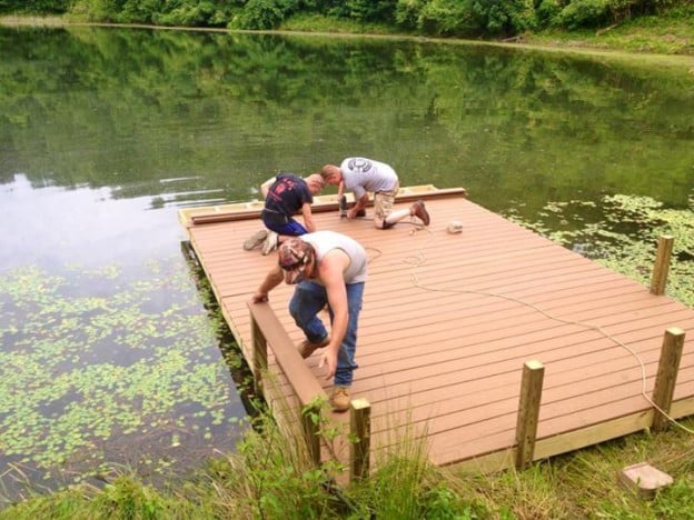 Floating Dock on 3 acre private pond
