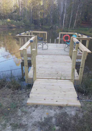 EPS Used to Build a Floating Dock and Swim Platform on a Pond